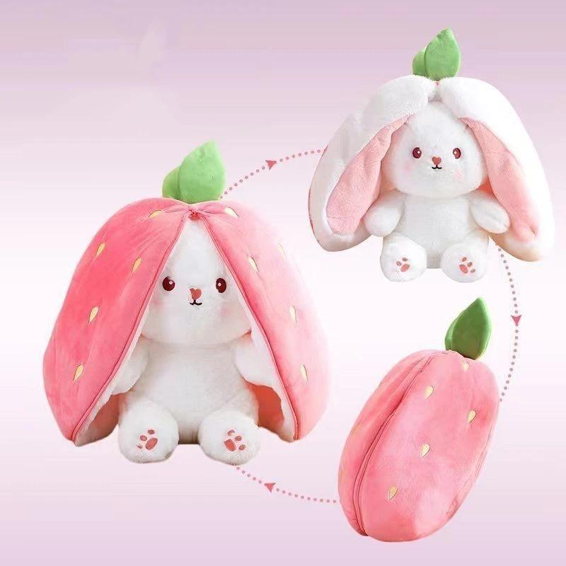 Product Introduction of ASMR Carrot Rabbit Plush Toy Cute Doll Doll Anxiety Relief Strawberry Pillow Children's Gift Bedroom Decoration 18