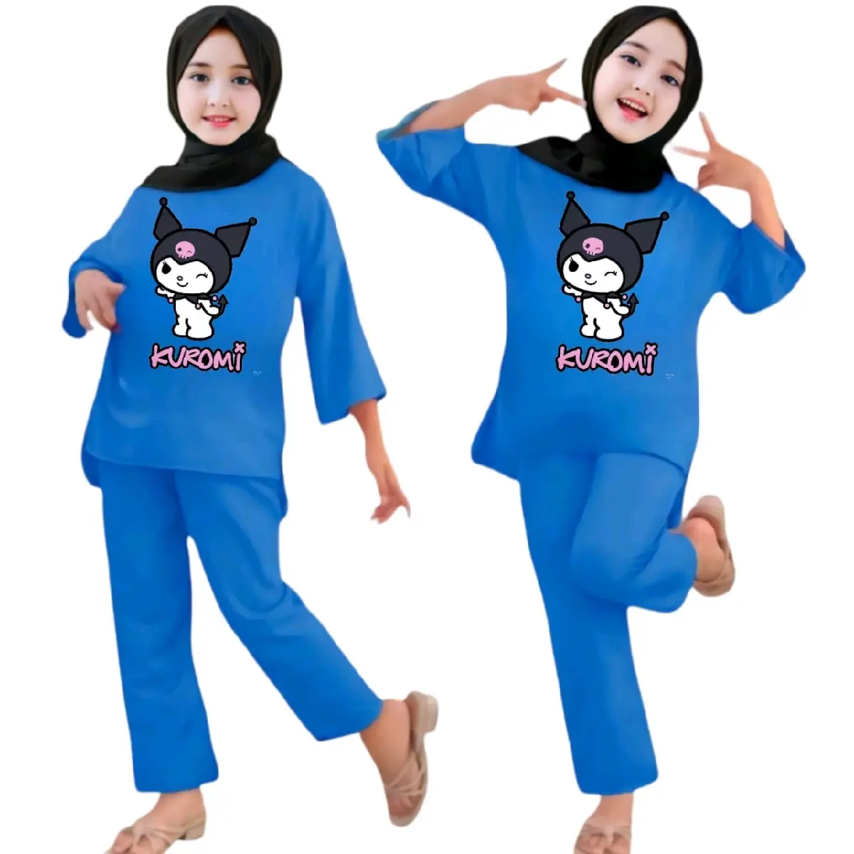 SETELAN ANAK WANITA KUROMI USIA 2-12 thn