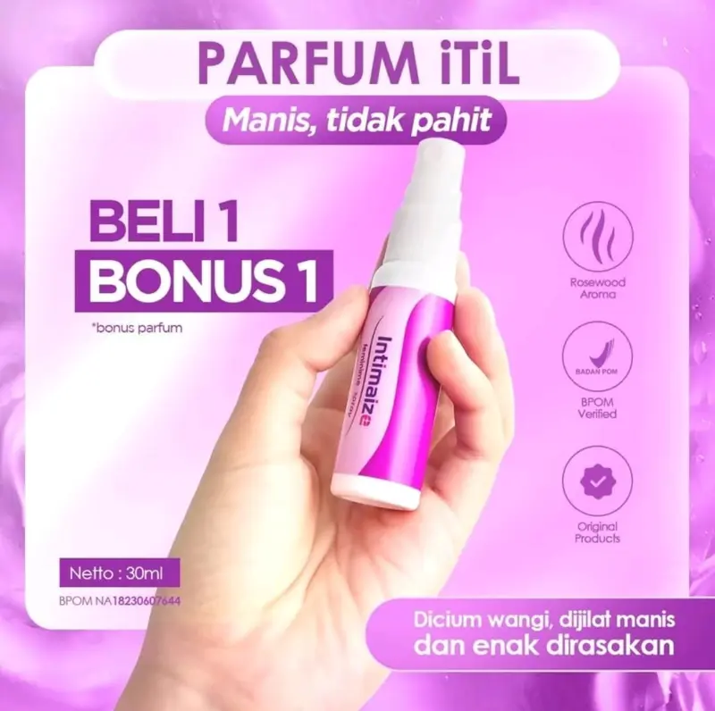 Parfum Khusus Miss V - Aman dijilat - Manis tidak pahit - Feminime Spray By Intimaize BPOM 0