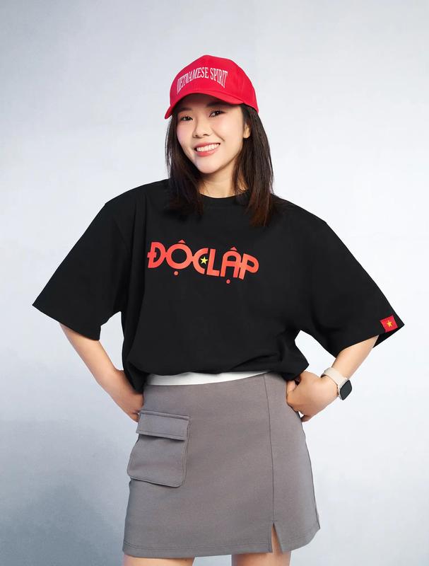 [CNF S] Áo phông unisex người lớn Độc Lập - Tự do - Hạnh phúc CANIFA 5TS25S038