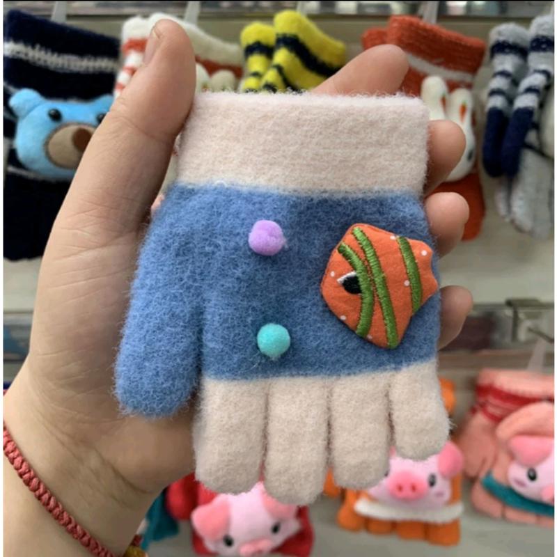TL_PROJECT29 Sarung tangan anak winter wol MOTIF IKAN CUTE untuk usia 0-3 tahun model terbaru ZH17 4