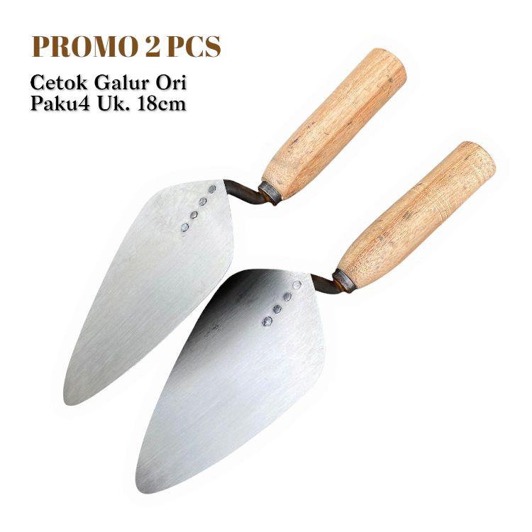 Product Introduction of PROMO 2 PCS Sendok Semen Cetok Galur Ori Paku 4 Ukuran 18 CM Alat Tukang 7