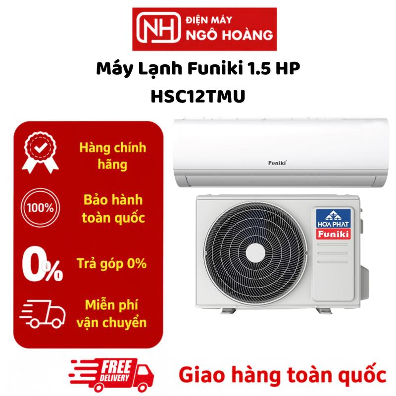 HSC12TMU - Máy Lạnh Funiki 1.5HP - Công Suất 12000BTU, Làm Lạnh Nhanh, Gas R32