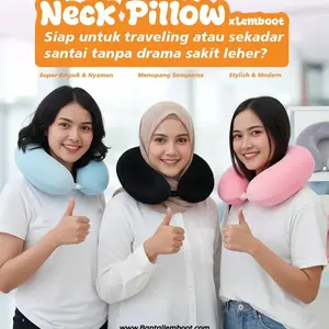 LEMBOOT Bantal Leher Travel U-Shape Mewah Bahan Nyaman & Lembut Cocok untuk Perjalanan Nyaman dan Praktis