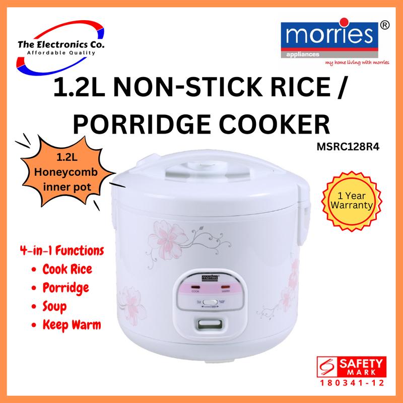 Morries 1.2L Non-Stick Rice Cooker Attached Cover 4-in-1 Cook Rice Porridge Soup Keep Warm MSRC128R4 EU 0