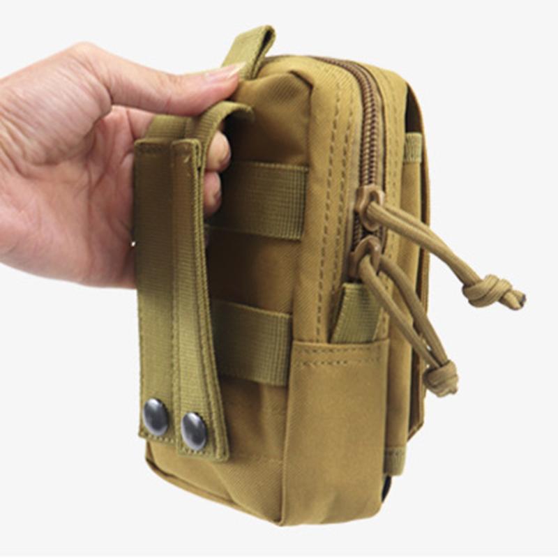 Product Introduction of Waist Bags Men's Outdoor Casual Waist Pack Coin Purse Mobile Phone Case nylon Work Waist Case Bag Army Military EDC Small Bag 12