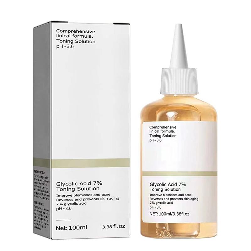 Nước Hoa Hồng Axit Glycolic, LUNOON, 100ml, Chống Mụn Trứng Cá, Loại Bỏ Vết Thâm Mụn, Làm Sáng Da, Dưỡng Ẩm