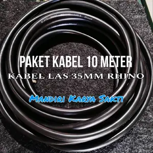 [PAKET 10 METER] Kabel Las 35mm Rhino | Welding Cable Black Rhino 35mm Paket 5 Meter & 10 Meter
