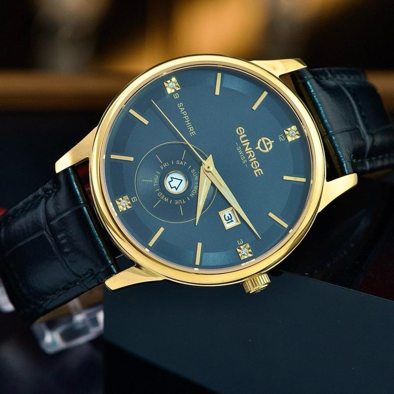 Đồng Hồ Sunrise Dây Da Lịch Lãm Đeo Tay Nam Watch