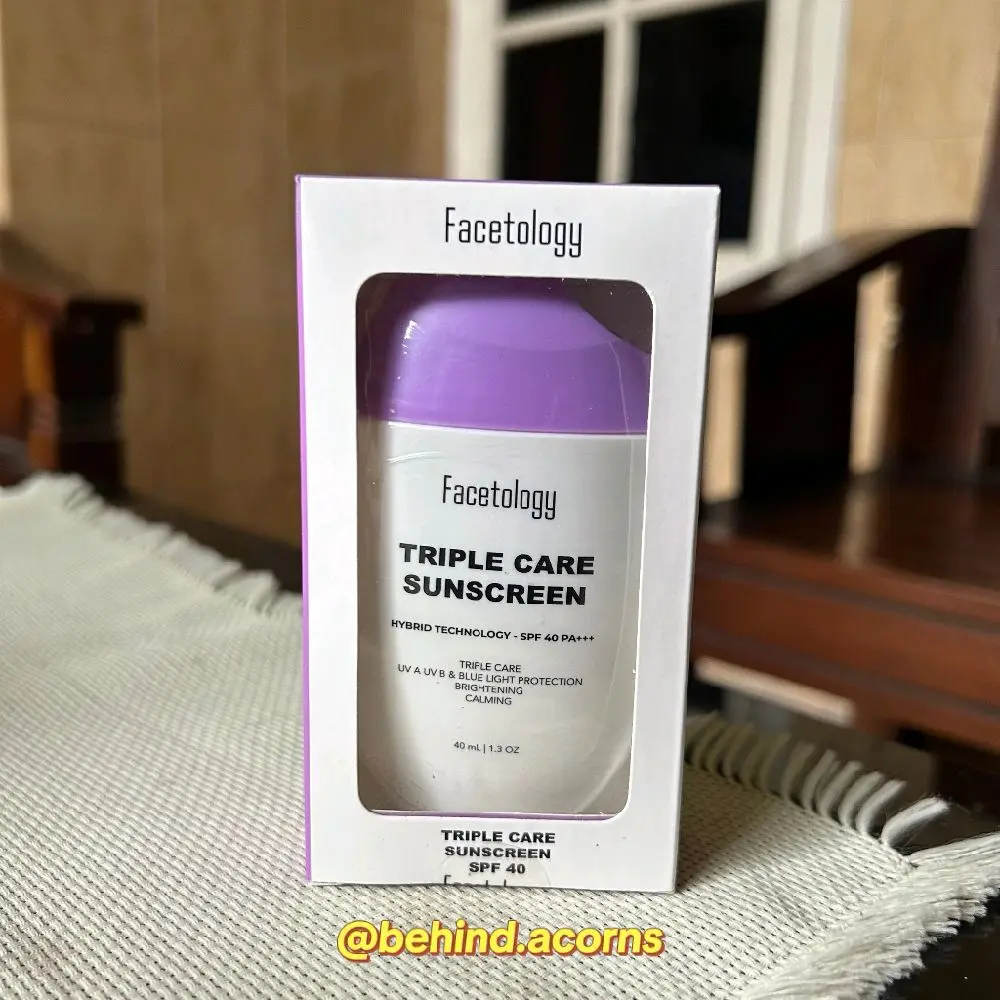 [SALE EXP 11/2025] Facetology [IN VIVO & NON COMEDOGENIC TESTED] Triple Care Sunscreen SPF 40 PA+++ 40ml