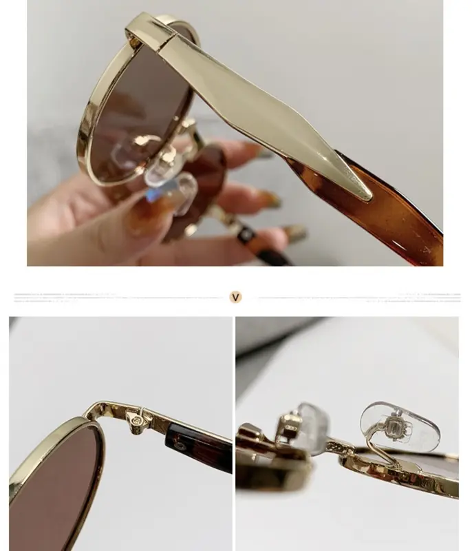 Kacamata Hitam Wanita Fashion Oval ABL9000PR Full Set Box dan lap Sunglasses 3