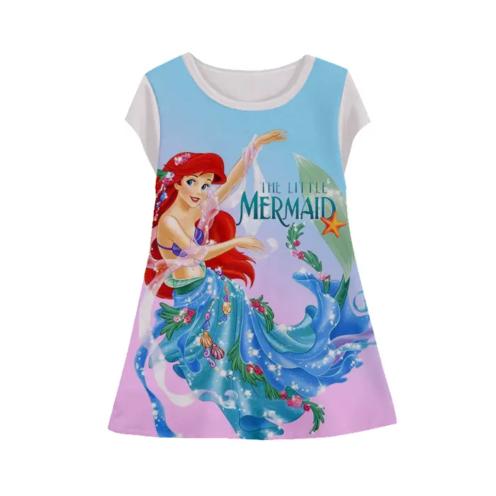 Dress Anak The Little Mermaid Putri Duyung Tunik-Mermaid-5-designWD - Gudang Dress 3D