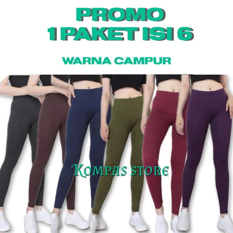 PROMO BELI 1 PAKET dapat 8PC LEGGING PANJANG WANITA/CELANA LEGGING COD 01 5
