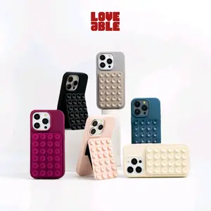 LOVEABLE Octo Suction Stand Case - Softcase/Cashing HP For iP 13 14 15 16 17 PRO AIR PROMAX Casing Handphone