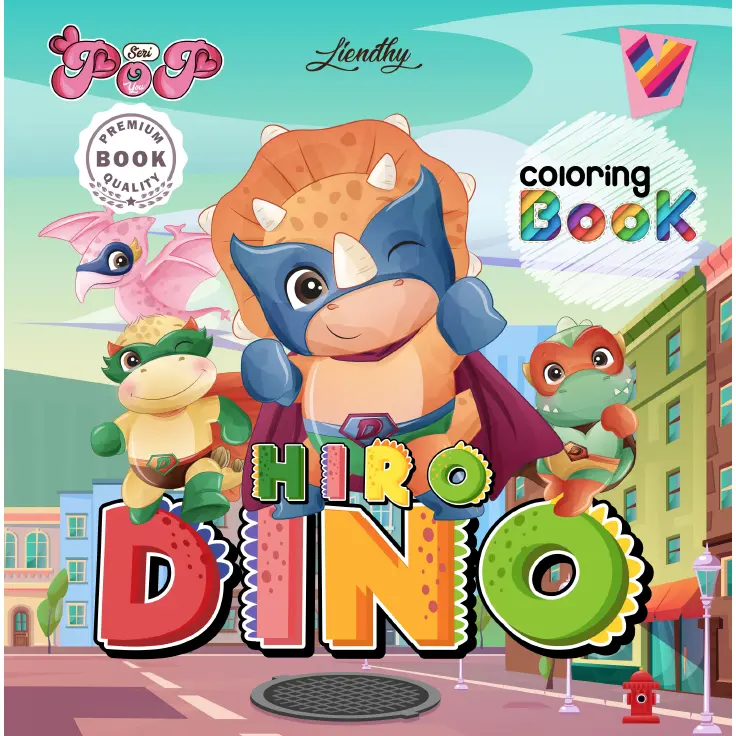 Hiro Dino - Buku Mewarnai Anak