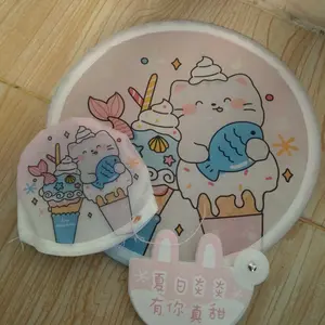 Kipas Tangan Lipat Portable Mini - Kipas Lipat Travel gambar karakter lucu foldable - Kipas Lipat Mini