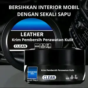 CAR INTERIOR CLEAN Krim Pembersih Perawatan Kulit Interior Mobil Multifungsi Dengan Sekali Sapu Terbuat Dari Bahan Khusus Lilin 150g
