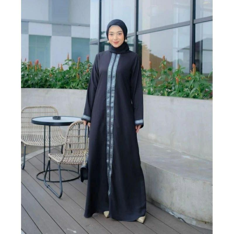 Product Introduction of Gamis lebaran Abaya Dubai/Gamis Maxi Jumbo Abaya Renda FF Kekinian/Gamis mewah saudi abaya premium 3