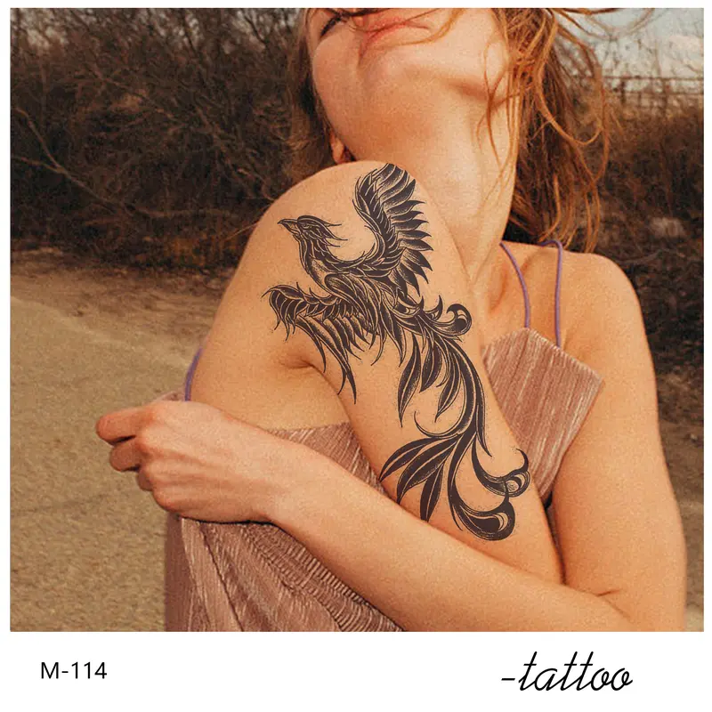 ZOAR-Y30 Stiker Tato Temporary Semi Permanen【Kombinasi kematian】Tahan lama Tattoo menempel dekorasi seni untuk pria dan wanita 3
