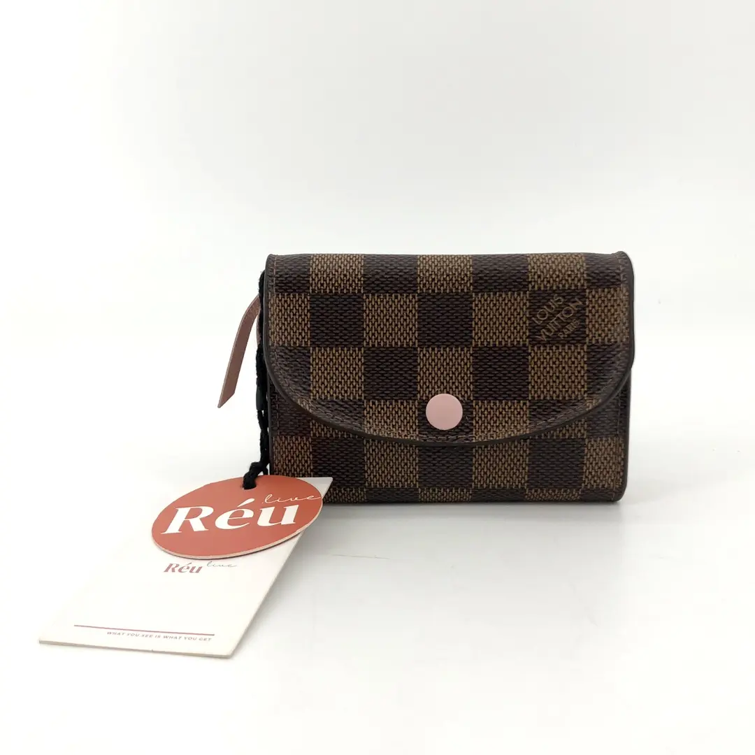 (Preowned) Reu 31563 Louis Vuitton - Damier Ebene Rosalie Coin / Card Purse