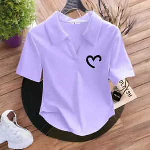 Kaos Crop Top Polo Shirt Wanita/Crop Top Polos/Kaos Wanita/T-Shirt Kerah Polos/ Kaos Crop Top Baju Atasan