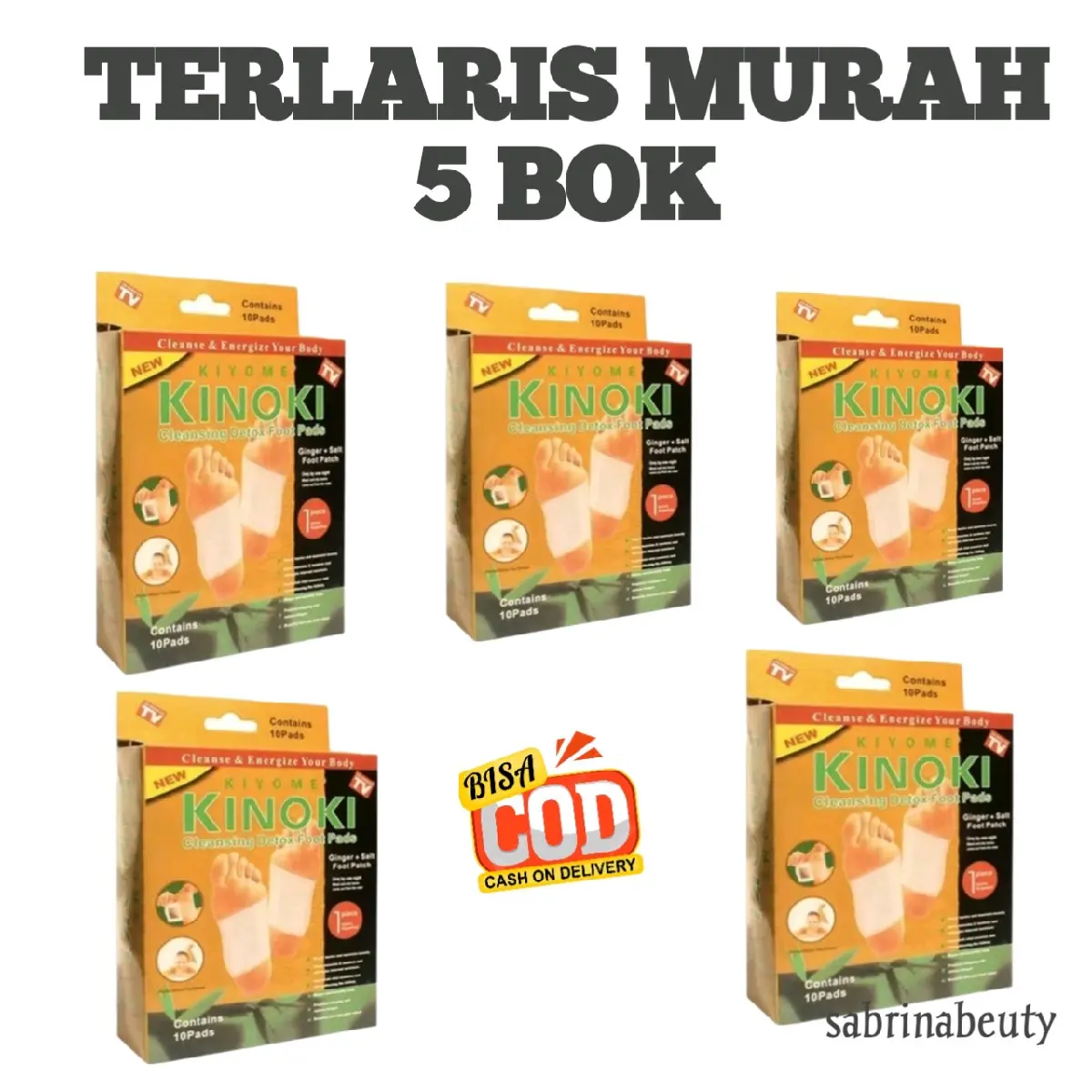 TERLARIS 5 BOK ISI KOYO KINOKI GOLD ISI 50 PCS KINOKI ORIGINAL