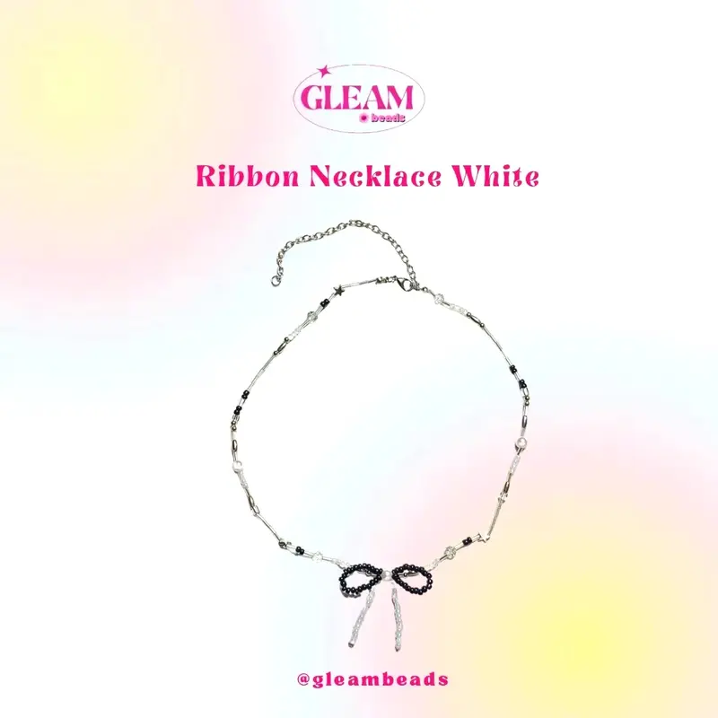 Ribbon Necklace Beads - Kalung Termurah Manik Manik 1