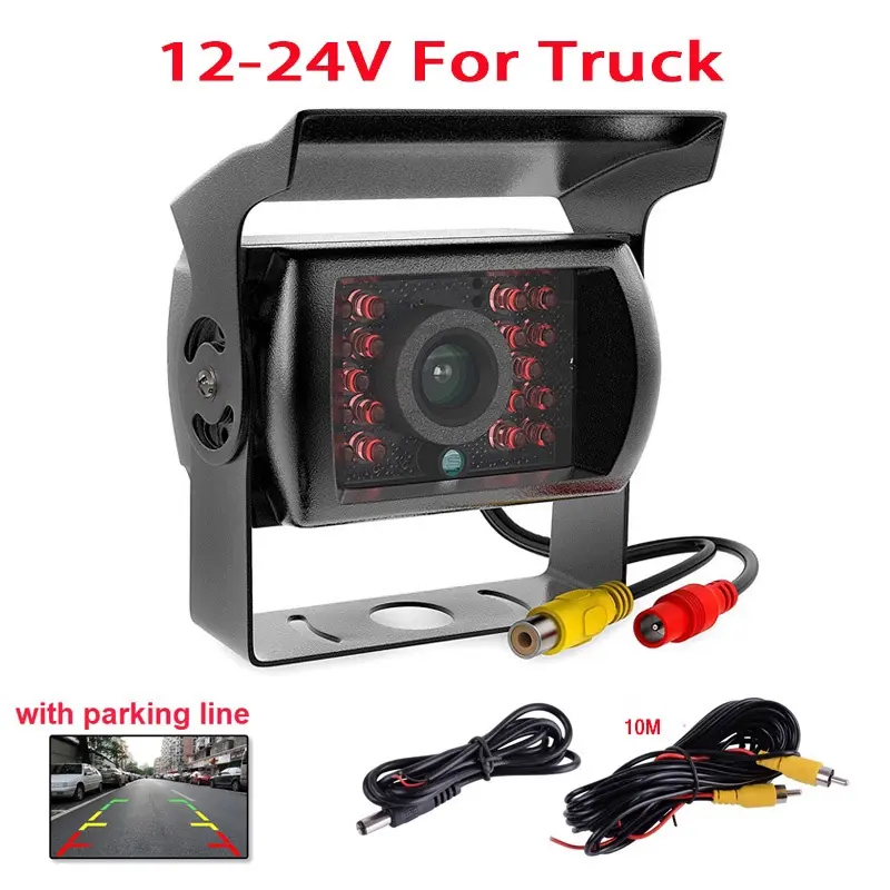 18 LED Anti Fog IR Night Vision IP68 Waterproof Car Rear View Wired CCD Reverse Camera for 12-24V Car Truck