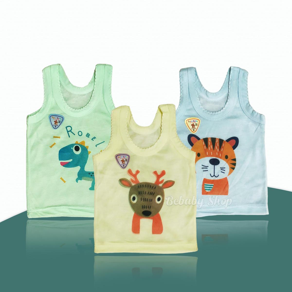 3pc Singlet Anak Bayi Syani Baby Seri LABUBU Motif Putih & Warna Kaos Dalam Bayi Newborn S M L XL 3L 3pc Singlet Anak Bayi Syani Baby Seri LABUBU Motif Putih & Warna Kaos Dalam Bayi Newborn S M L XL 3L