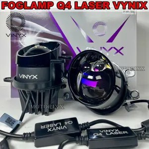 ORIGINAL VINYX FOGLAMP BILED DOUBLE LASER Q4 LASER 3 INCHI LAMPU KABUT 55 WATT 60 WATT VINYX FOGLAMP HONDA TOYOTA LASER KUNING WATERPROOF PLUS BRECKET PNP