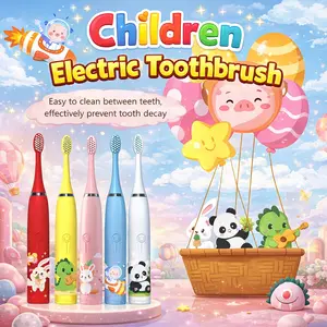 VINEX - Sikat Gigi Anak Elektrik Kartun Lucu Rechargeable Electric Tooth Brush Hadiah Souvenir Anak