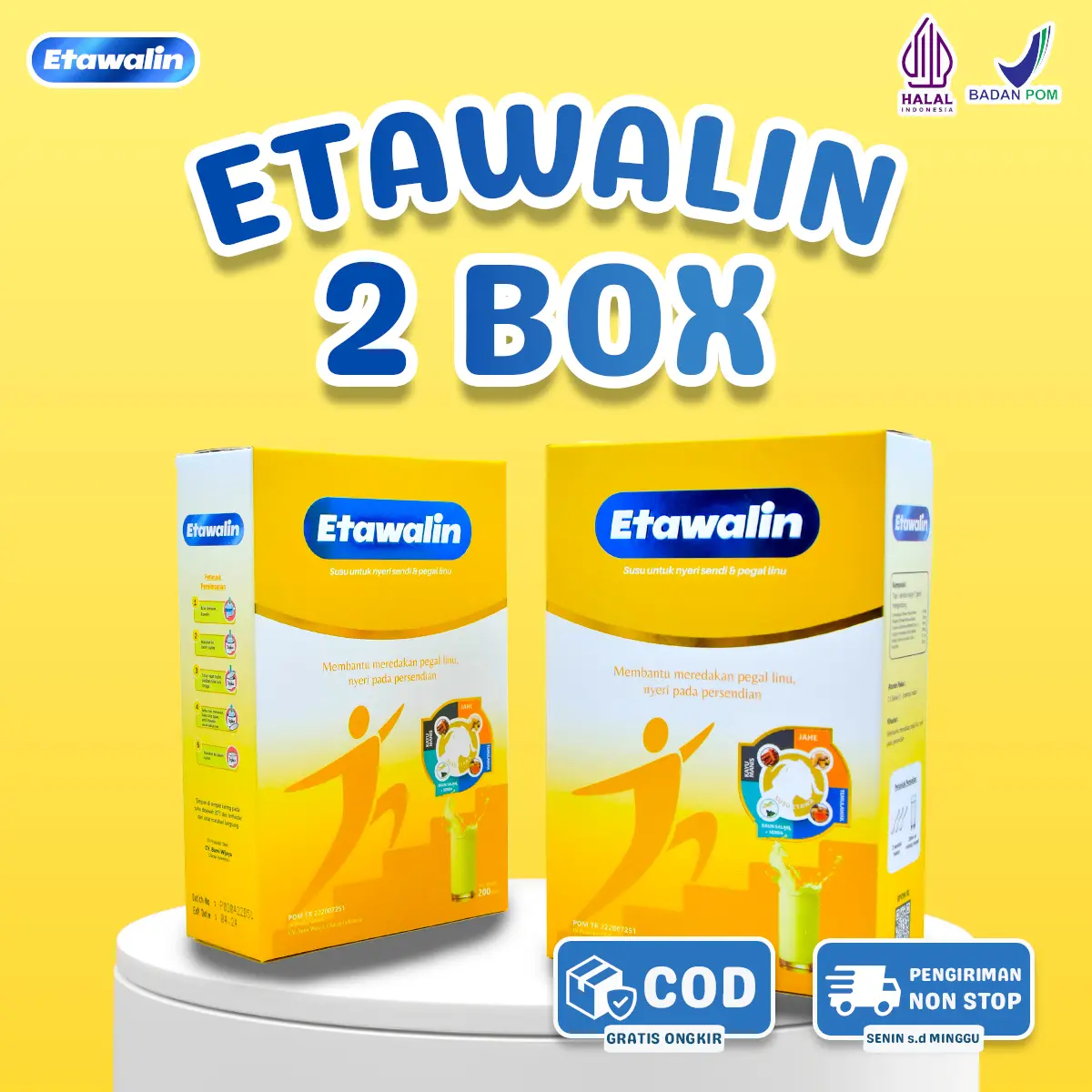 Susu Kambing Etawa Bubuk Susu Etawalin Original Asli Officiall Paket 2 Box - Milk, Dairy