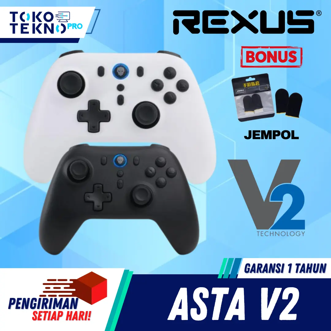 Rexus ASTA V2 / ASTA GEN 2 / GX150 V2 / GX-150 V2 Gaming Joystick Controller With Hall Effect Dual Mode Wireless