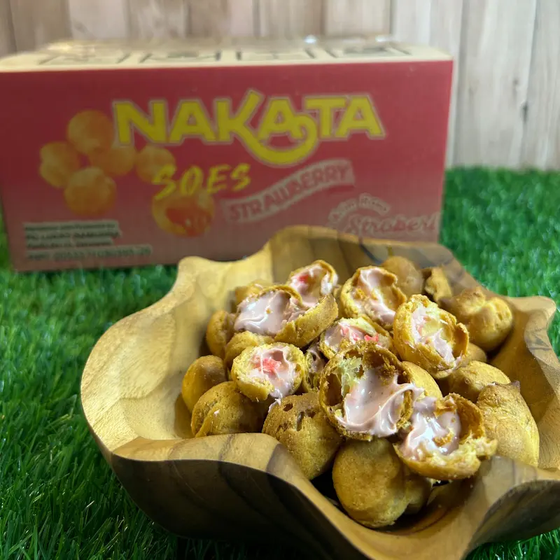 COD Soes strawberry/coklat/ 500g/1kg / mix rasa/halal Kue Sus Kering Isi soes coklat lumer 1 kgr Enak Murah （Cemilan keluarga, cocok untuk dewasa dan anak-anak） Chocolate Food Makanan Snack Manis 3