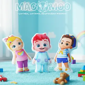 MaoMoo Bantal Boneka Bebefinn Lucu Ukuran S | Mainan Anak | Free Custom Nama MM061
