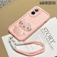 Gambar MHKEID Casing Hp untuk Realme C67 12 Lite Case Kucing kartun Berputar 360°cermin dengan Dudukan Multifungsi dan Tali Pengaman Ponsel Silikon Casing - Gaya1, Realme C67 4G dari MHKEID MALL Kab. Tangerang 2 Tokopedia
