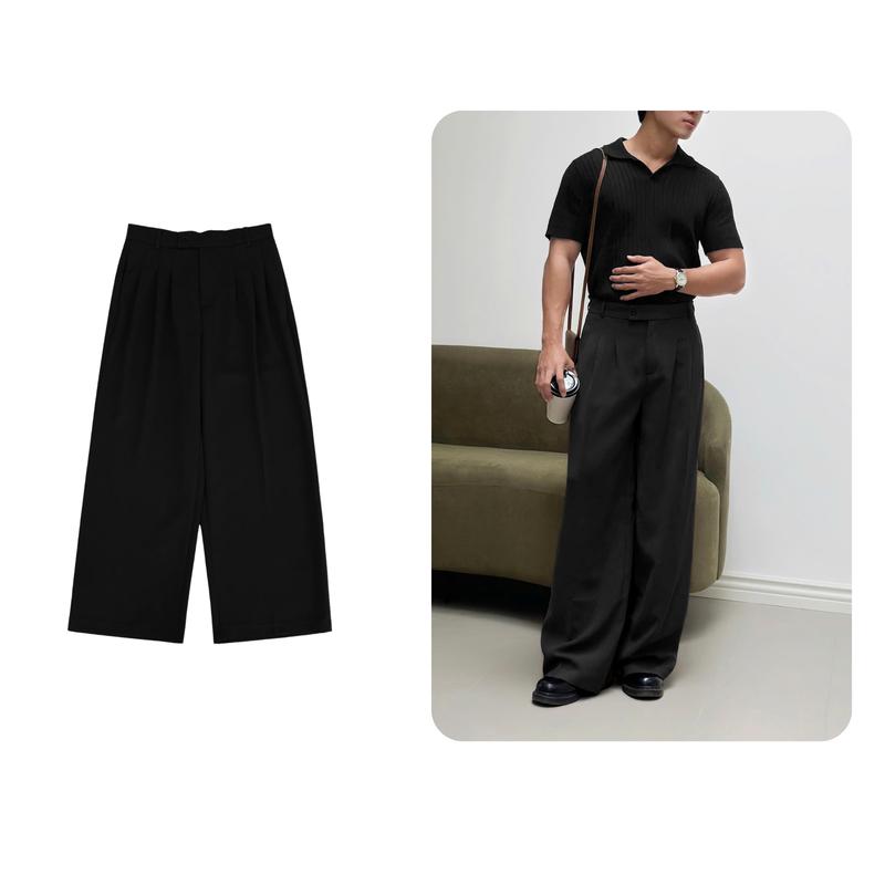 Quần dài Main Pants Jack Lane, Quần Âu nam ống rộng unisex chất liệu vải tuyết mưa menswear