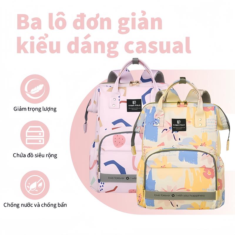 Balo Bỉm Sữa Đi Sinh Dã Ngoại Dành Cho Mẹ Gọn Nhẹ Tiện Lợi MOB-02