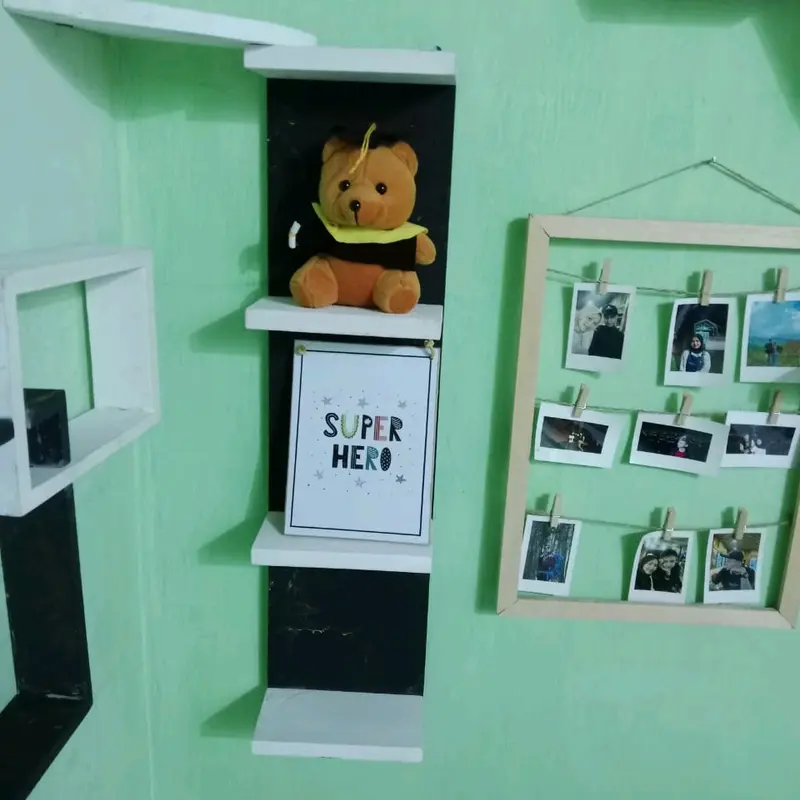 Rak sudut / rak susun / rak buat simpan poto / rak kayu bagus 3