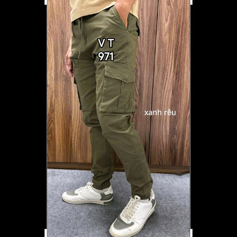 Quần Dài Joger nam Túi Hộp chất vải kaki co giãn cao cấp Jogger bo ống có 6 túi Hộp sports