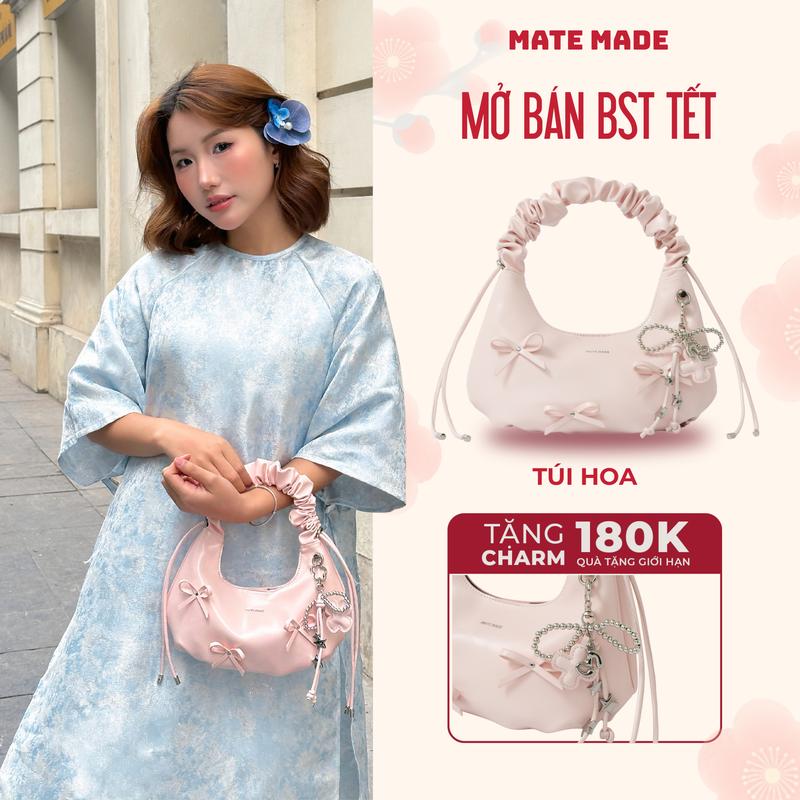 DEAL ĐỘC QUYỀN TIKTOK Túi Xách Nữ Hoa MATE MADE Xách Tay Size 29 TXT251171 - BST TẾT 2026