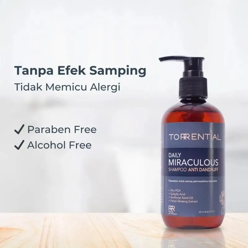 TORRENTIAL SHAMPOO Anti Ketombe Bergaransi - Daily Miraculous Shampoo Anti Dandruf Original 5