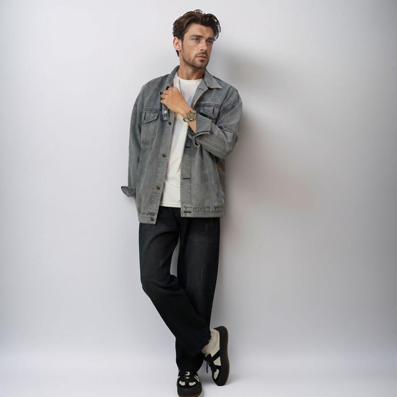 Product Introduction of Áo khoác jeans màu hè vừa vặn - Phong cách sang trọng ngầu 34