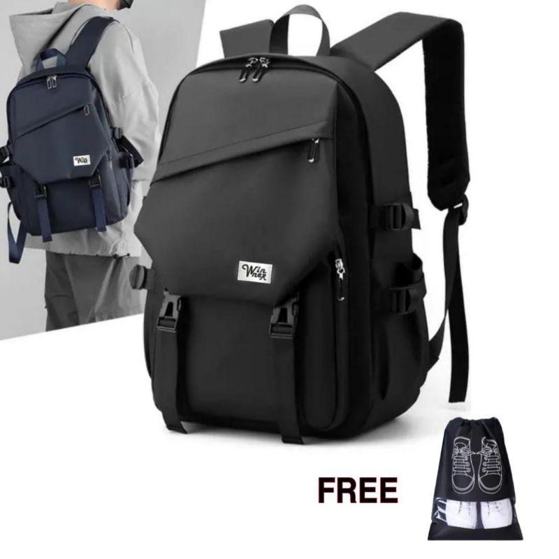 Ransel laptop waterproof backpack / tas distro unisex pria wanita / tas kerja fashion / tas sekolah 2
