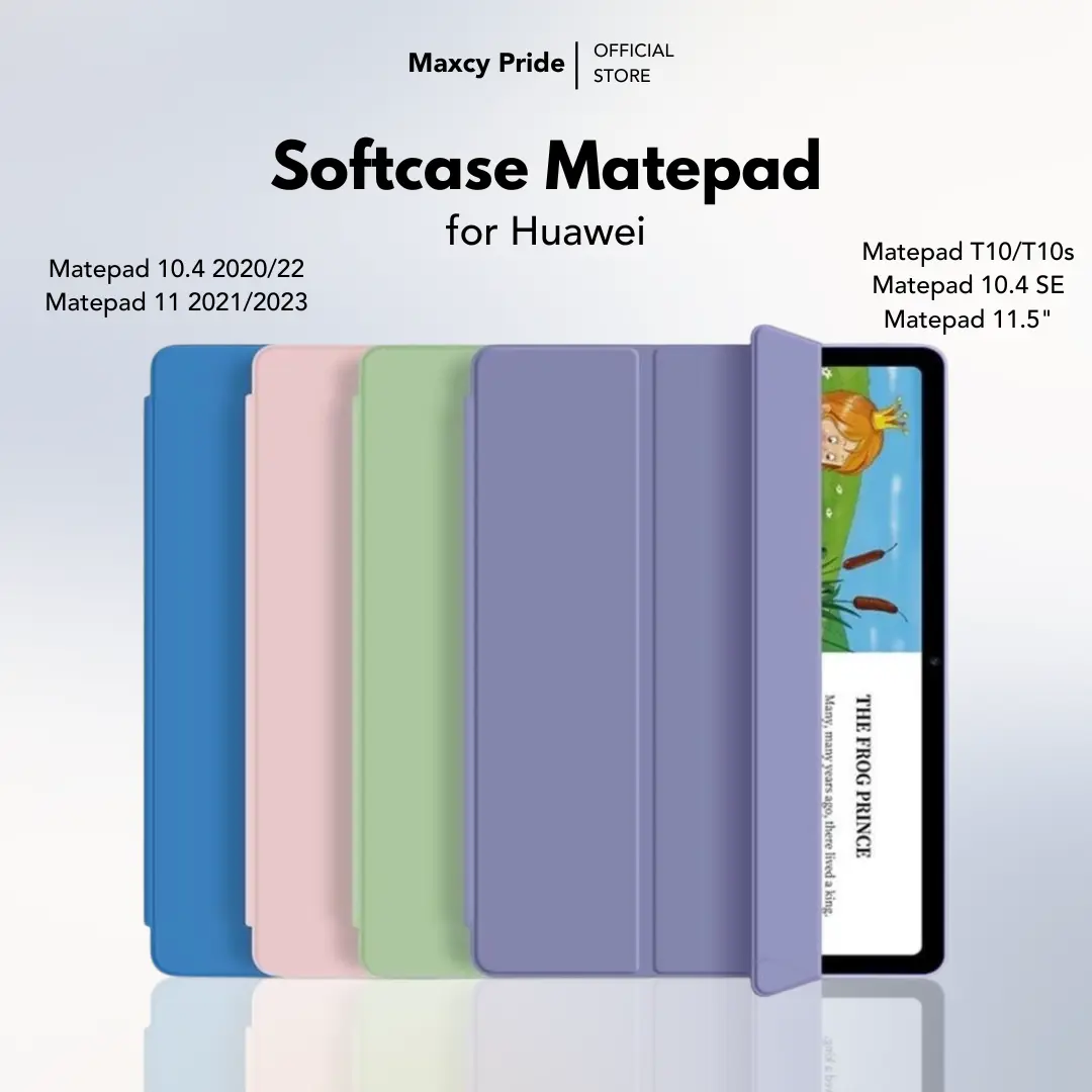 Casing Silikon Hua wei Matepad 10.4 Compatible with Hua wei Matepad 11 10.4 T10 T10s MATTEPAD SE 11 Smart TriFold Case Magnetic Autolock Premium Quality Black Blue Cases