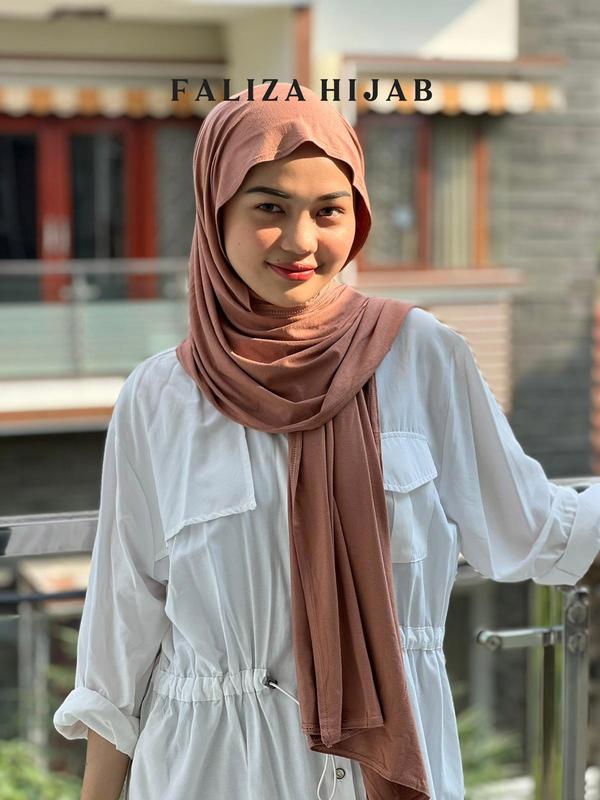 FALIZA Hijab Pashmina Kaos Rayon Premium 3
