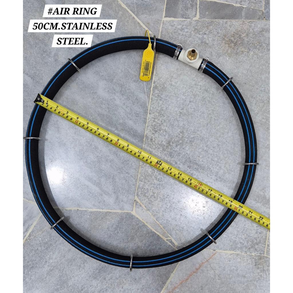 Air Ring 50cm Stainless Steel Pond Aquarium Fish Ikan Kolam Akuarium Aeration Tube Bubble