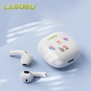 xctopest AI labubu Earbud TWS Nirkabel Bluetooth 5.3 Headphone Peredam Kebisingan Aktif dengan 6 Mikrofon ENC Headset Latensi Rendah