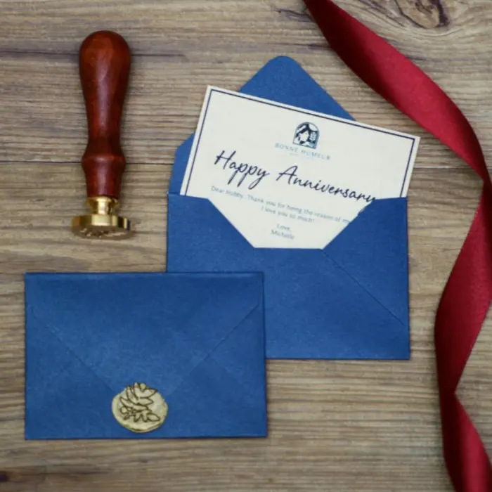 Greeting Card Kartu Ucapan Birthday Anniversary with Wax Seal