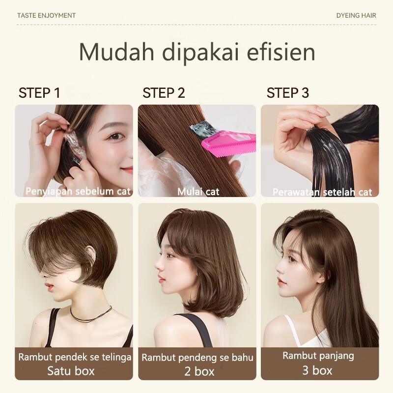 Pengiriman Cepat Menutupi Uban Coklat Cool Hair Color Tanpa Pemutihan Pewarna Rambut Cat Rambut Tidak Merusak Kulit Kepala Cocok Untuk Semua Kulit Milk Tea Golden Brown Burgundy Cranberry Red Penghitam Rambut Uban Warna 7